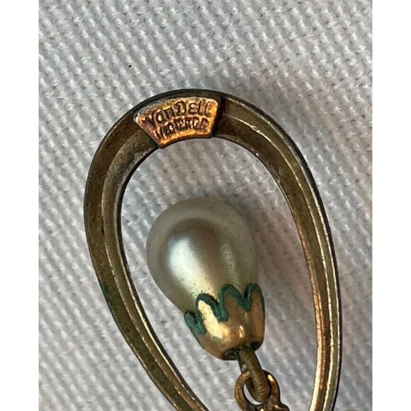 Vintage Van Del Cultured Pearl Drop Necklace 1/20 12k gold filled - Picture 7 of 8